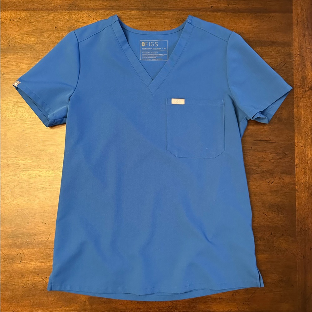 FIGS - Catarina One-Pocket Scrub Top - XS - Royal Blue